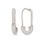 Zirconia Safety Pin Trendy Earring Wholesale 925 Sterling Silver   Turkish Jewelry